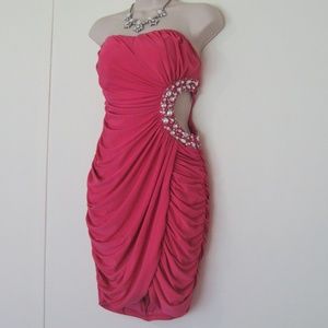 GORGEOUS PINK PROM  DRESS *LIKE NEW*